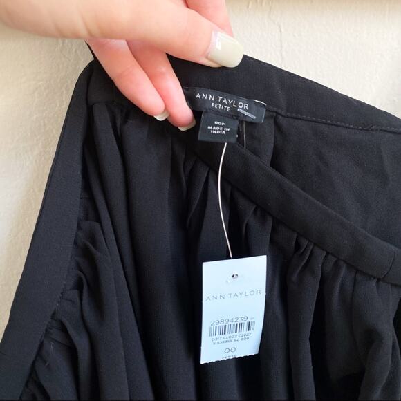 NWT Ann Taylor Black Halter Strap Off The Shoulder Dress - Picture 7 of 8